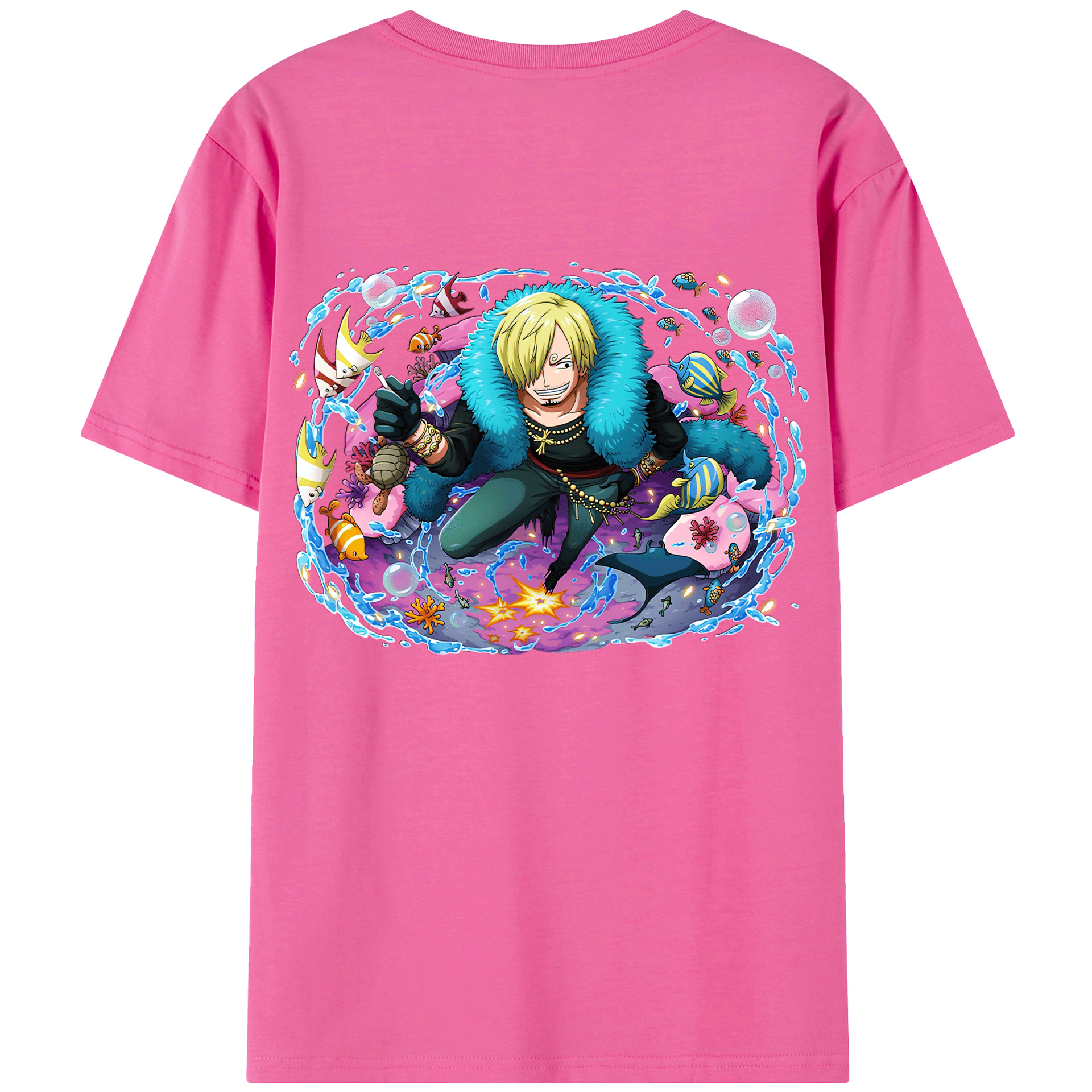 （画像用） ワンピース サンジ ONE PIECE Sanji レディース半袖Tシャツ(バックプリント)